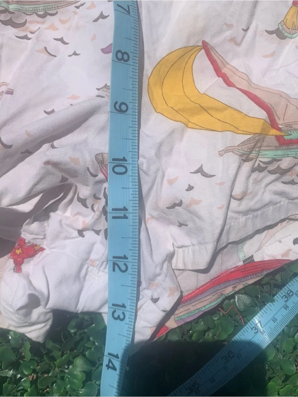 Vintage Nautica nautical sailing theme swim trunks - needs elastic repair